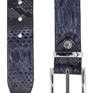 Accessoires Carlo Colucci Gürtel Christoph In Navy Günstig Kaufen 9