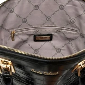 Accessoires Carlo Colucci Henkeltasche Cestari In Schwarz Günstig Kaufen 12