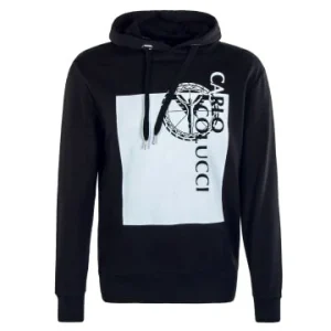 Bekleidung Carlo Colucci Hoody – C4219 – Black White Günstig Kaufen 7