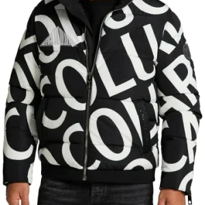 Outdoor & Sport Carlo Colucci Jacke Corte In Schwarz / Weiß Günstig Kaufen 12