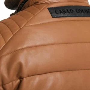Bekleidung Carlo Colucci Lange Lederjacke Lukas In Cognac Günstig Kaufen 11