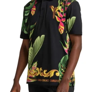 Bekleidung Carlo Colucci Poloshirt Cristiano In Schwarz / Grün Günstig Kaufen 12