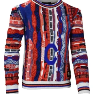 Bekleidung Carlo Colucci Pullover Casatta In Rot / Weiß Günstig Kaufen 6