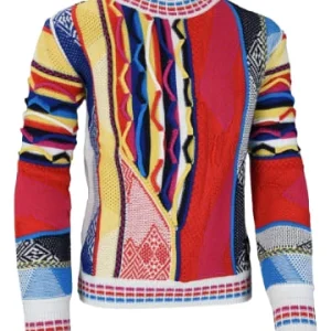 Bekleidung Carlo Colucci Pullover Casna In Rot / Weiß Günstig Kaufen 6