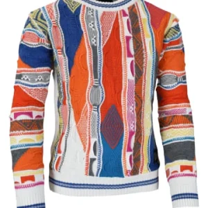 Bekleidung Carlo Colucci Pullover Cason In Weiß / Mehrfarbig Günstig Kaufen 6