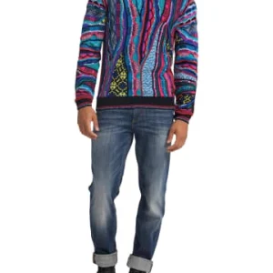Bekleidung Carlo Colucci Pullover Catizone In Navy / Mehrfarbig Günstig Kaufen 7