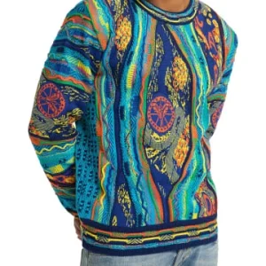Bekleidung Carlo Colucci Pullover Cioccoloni In Petrol Günstig Kaufen 15