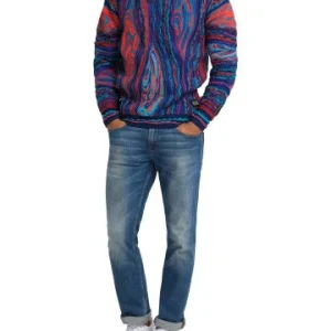 Bekleidung Carlo Colucci Pullover Cioè In Navy / Rot Günstig Kaufen 13