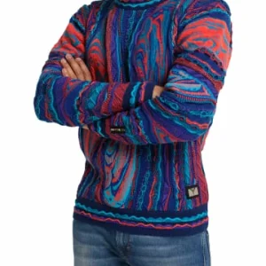 Bekleidung Carlo Colucci Pullover Cioè In Navy / Rot Günstig Kaufen 15