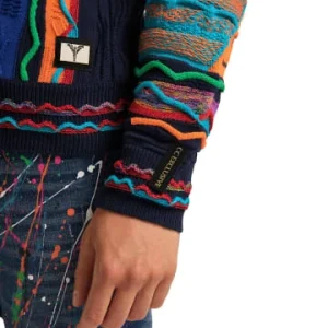 Bekleidung Carlo Colucci Pullover Comper In Navy / Orange Günstig Kaufen 18