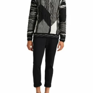 Bekleidung Carlo Colucci Pullover Comper In Schwarz / Weiß Günstig Kaufen 12