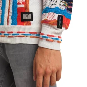 Bekleidung Carlo Colucci Pullover Condori In Weiß / Rot Günstig Kaufen 12