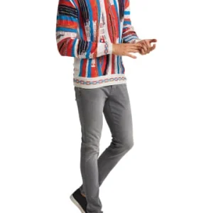 Bekleidung Carlo Colucci Pullover Condori In Weiß / Rot Günstig Kaufen 14