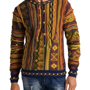 Bekleidung Carlo Colucci Pullover Confalonieri In Navy / Orange Günstig Kaufen 10