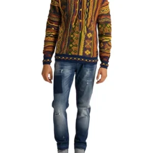 Bekleidung Carlo Colucci Pullover Confalonieri In Navy / Orange Günstig Kaufen 12