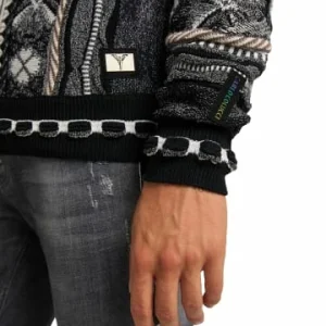 Bekleidung Carlo Colucci Pullover Confalonieri In Schwarz / Grau Günstig Kaufen 10