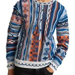 Bekleidung Carlo Colucci Pullover Confalonieri In Weiß / Blau Günstig Kaufen 10