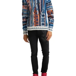Bekleidung Carlo Colucci Pullover Confalonieri In Weiß / Blau Günstig Kaufen 12