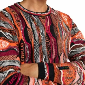 Bekleidung Carlo Colucci Pullover Corghi In Schwarz / Rot Günstig Kaufen 8