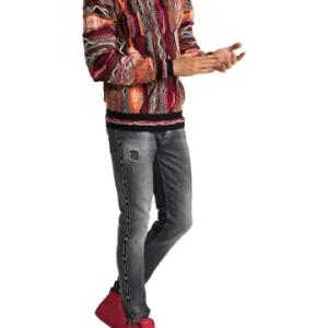 Bekleidung Carlo Colucci Pullover Corghi In Schwarz / Rot Günstig Kaufen 10