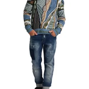 Bekleidung Carlo Colucci Pullover Corna In Petrol Günstig Kaufen 10