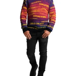 Bekleidung Carlo Colucci Pullover Cornaviera In Navy / Orange Günstig Kaufen 10