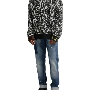 Bekleidung Carlo Colucci Pullover Cubello In Schwarz / Weiß Günstig Kaufen 10