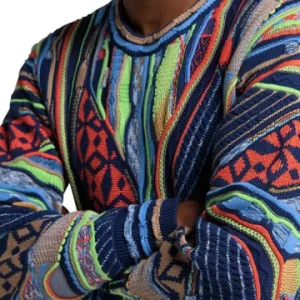 Bekleidung Carlo Colucci Pullover Cucchiaro In Navy / Grün Günstig Kaufen 8