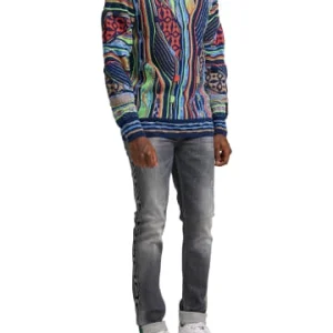 Bekleidung Carlo Colucci Pullover Cucchiaro In Navy / Grün Günstig Kaufen 10