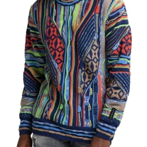 Bekleidung Carlo Colucci Pullover Cucchiaro In Navy / Grün Günstig Kaufen 12