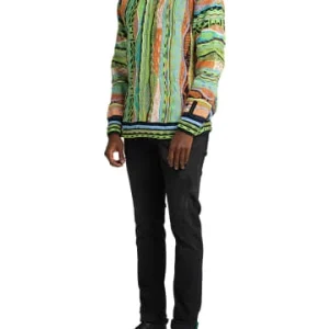 Bekleidung Carlo Colucci Pullover Cucco In Navy / Grün Günstig Kaufen 12
