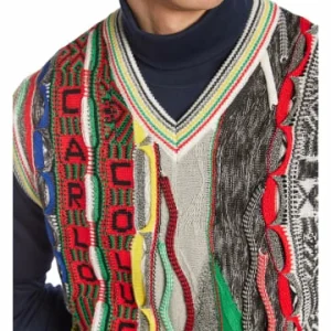 Bekleidung Carlo Colucci Pullover Daccordo In Weiß / Blau Günstig Kaufen 8