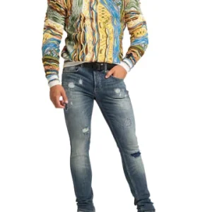 Bekleidung Carlo Colucci Pullover Dale In Weiß / Blau Günstig Kaufen 10