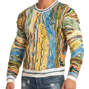 Bekleidung Carlo Colucci Pullover Dale In Weiß / Blau Günstig Kaufen 12