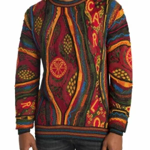 Bekleidung Carlo Colucci Pullover Damian In Anthrazit / Rot Günstig Kaufen 15