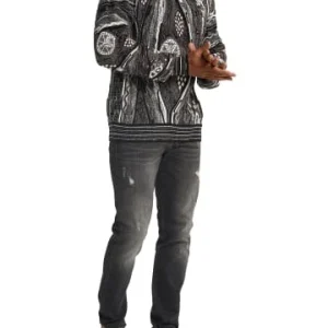 Bekleidung Carlo Colucci Pullover Damian In Schwarz / Weiß Günstig Kaufen 13