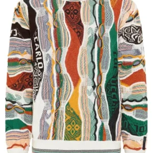 Bekleidung Carlo Colucci Pullover D’Amico In Weiß / Grün Günstig Kaufen 9