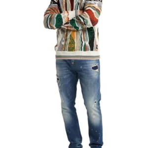 Bekleidung Carlo Colucci Pullover D’Amico In Weiß / Grün Günstig Kaufen 13