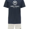 Bekleidung Carlo Colucci Pyjama Cognolato In Navy Günstig Kaufen 22