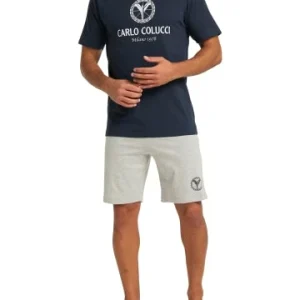 Bekleidung Carlo Colucci Pyjama Cognolato In Navy Günstig Kaufen 10