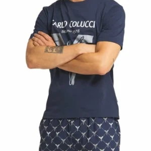 Bekleidung Carlo Colucci Pyjama Dalpan In Navy Günstig Kaufen 10