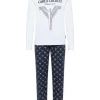 Bekleidung Carlo Colucci Pyjama Dalpiano In Weiß / Blau Günstig Kaufen 16