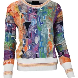 Bekleidung Carlo Colucci Rundhals-Pullover Cassetti In Weiß Günstig Kaufen 6