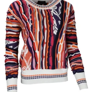 Bekleidung Carlo Colucci Rundhals-Pullover Castagnetti In Weiß / Mehrfarbig Günstig Kaufen 6