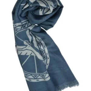 Accessoires Carlo Colucci Schal Campei In Blau / Marine Günstig Kaufen 9