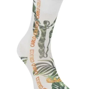 Bekleidung Carlo Colucci Socken Cuniolo In Weiß / Grün Günstig Kaufen 8