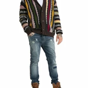 Outdoor & Sport Carlo Colucci Strickjacke Cagnati In Anthrazit / Schwarz Günstig Kaufen 10