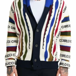 Outdoor & Sport Carlo Colucci Strickjacke Cagnati In Weiß Günstig Kaufen 10