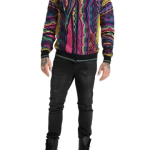 Outdoor & Sport Carlo Colucci Strickjacke Calandrelli In Navy / Mehrfarbig Günstig Kaufen 10