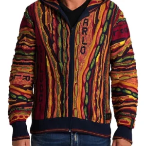 Outdoor & Sport Carlo Colucci Strickjacke Conzatti In Navy / Orange Günstig Kaufen 12